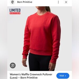 Born Primitive Lava Red Waffle Pullover